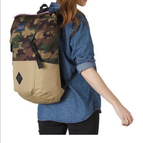 Jansport The Pike Backpack Surplus Camo NWT - Picture 2 of 12